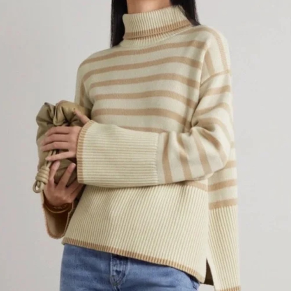 Toteme Signature Stripe Turtleneck Sweater